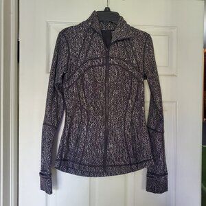Lululemon Define Zip Up Jacket, Size 0, Heathered Black